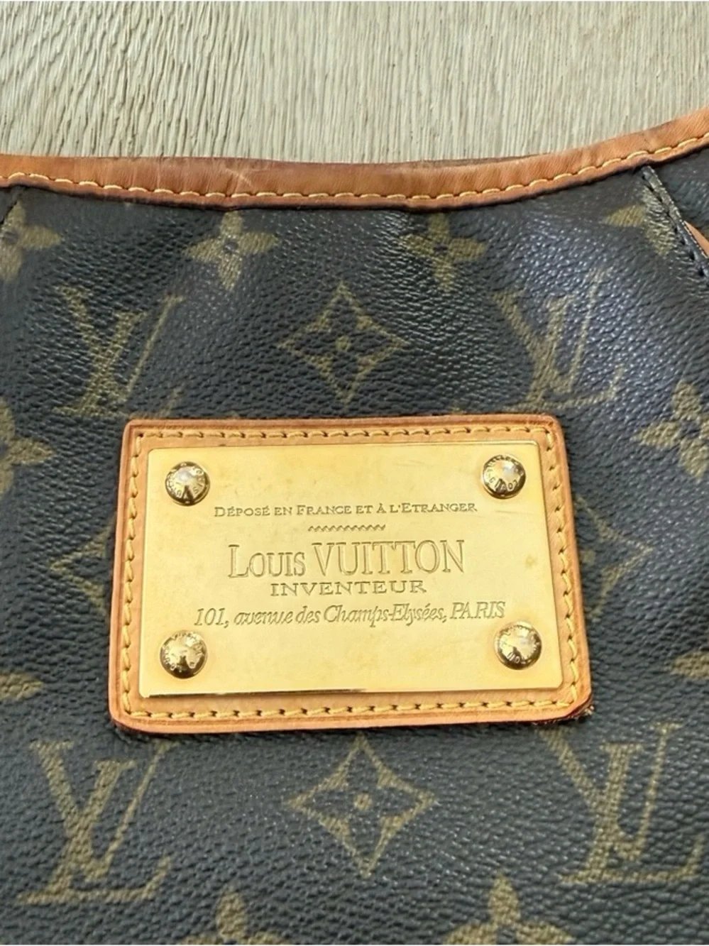 Louis Vuitton Galliera PM Monogram Hobo Bag Shoulder Bag Authentic